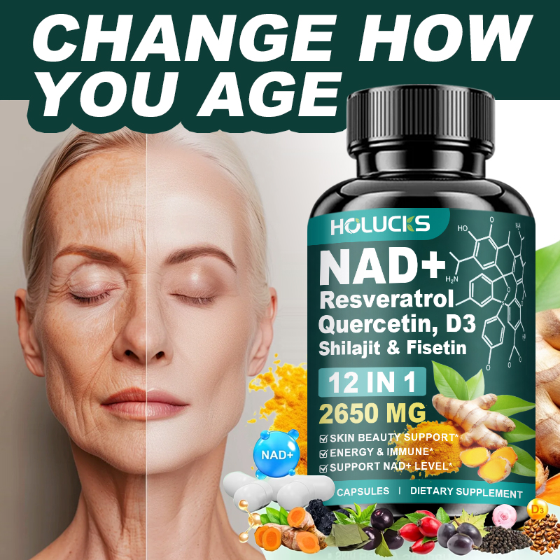 Wellness Quercetin - HOLUCKS 12-in-1 NAD+ Supplement, with Resveratrol