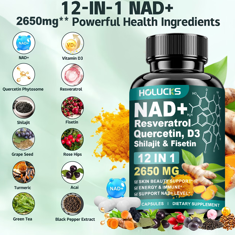 HOLUCKS High Potency NAD+ Caps - огляд і ціна Wellness Quercetin