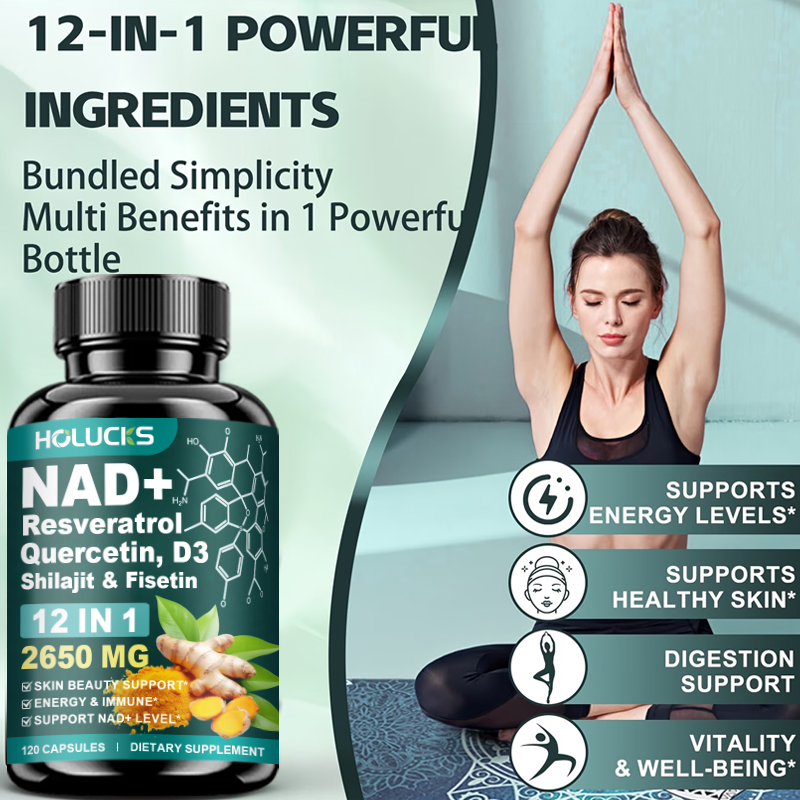 HOLUCKS High Potency NAD+ Caps - огляд і ціна Wellness Quercetin